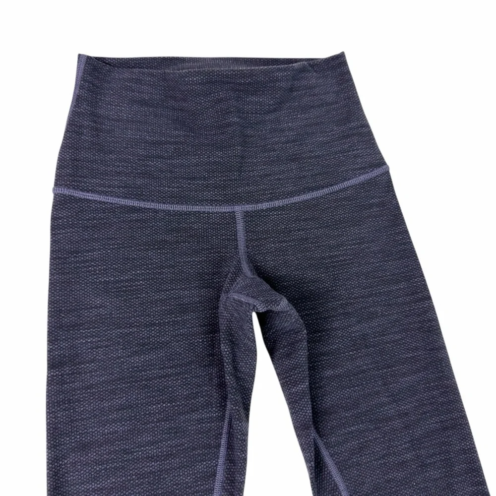 Lululemon Wunder Under Variegated Knit HR Warm Leggings Purple Gray Women’s Sz 2